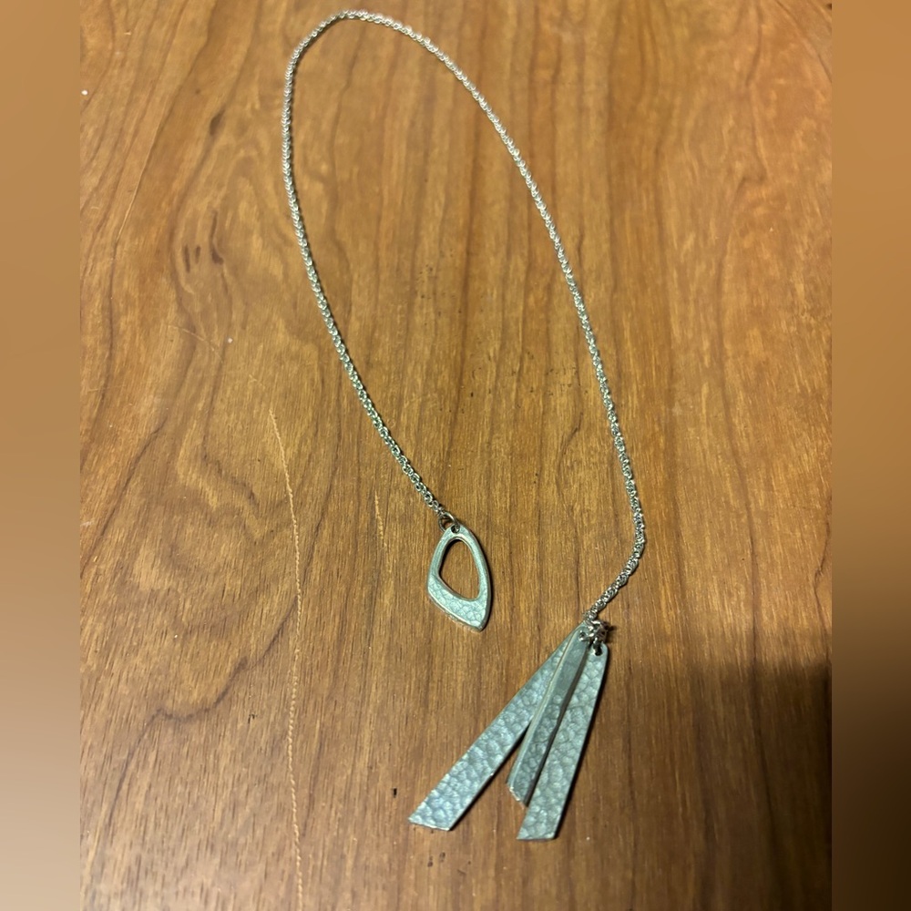 Loop/choker sterling silver necklace